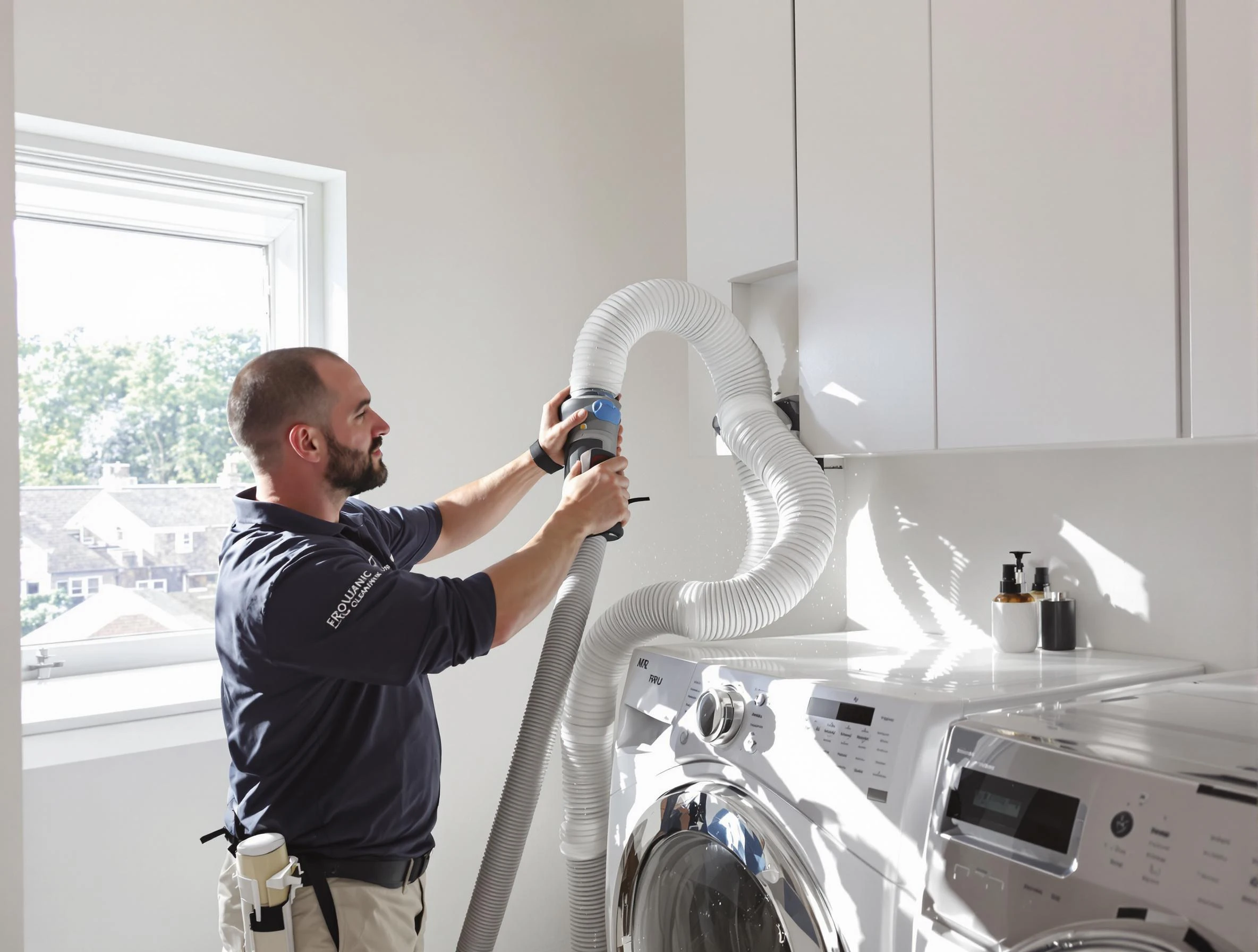 Certified West Valley City Dryer Vent Cleaning technician performing dryer vent cleaning in West Valley City